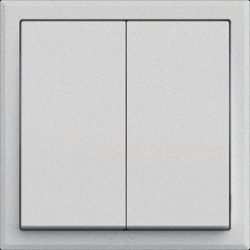 10A 2 GANG 1 WAY SWITCH SIMON 301021B SILVER