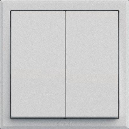 10A 2 GANG 1 WAY SWITCH SIMON 301021B SILVER