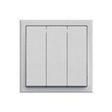 SIMON 10A 3 GANG 2 WAY SWITCH 301032B SILVER