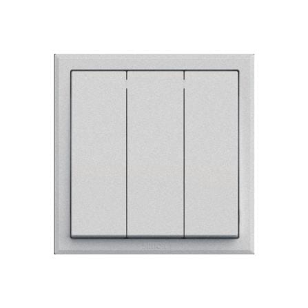 SIMON 10A 3 GANG 2 WAY SWITCH 301032B SILVER