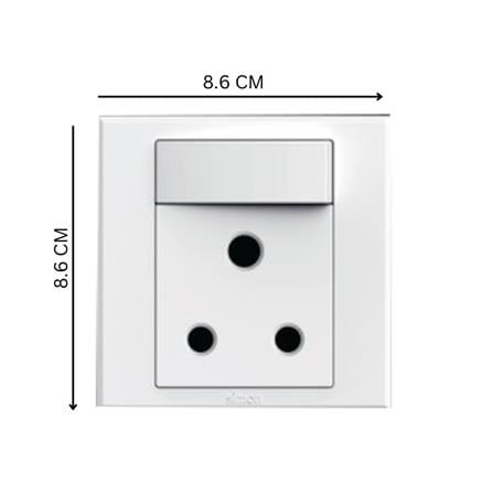 15A 1 GANG ROUND PIN SOCKET SIMON 301582 SILVER