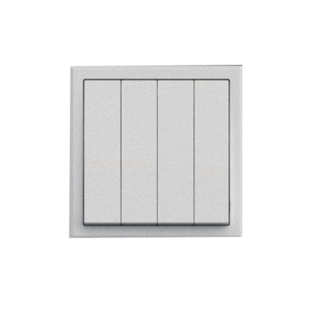 10A 4 GANG 1 WAY SWITCH 301041B SILVER SIMON