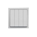 10A 4 GANG 1 WAY SWITCH 301041B SILVER SIMON