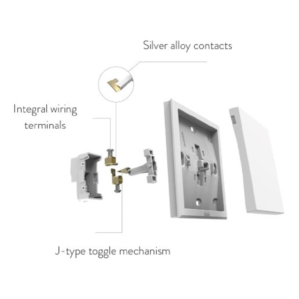 10A 1GANG 1WAY DOOR BELL SIMON 306301 SILVER