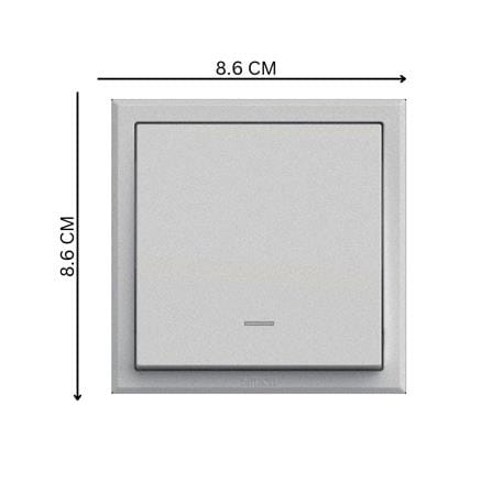 32A 1GANG 1WAY DOUBLE POLE SWITCH LED 303223 SILVER SIMON