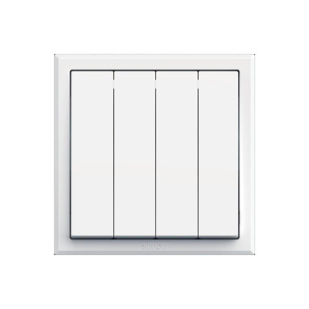 10A 4 GANG 1 WAY SWITCH 301041B WHITE SIMON