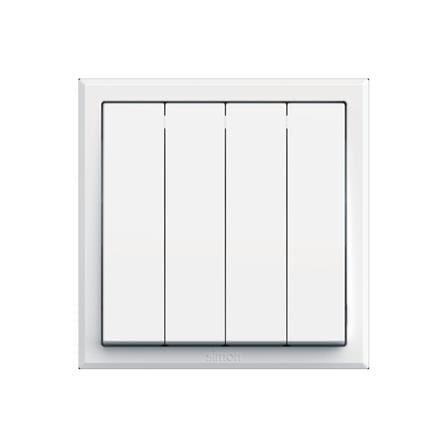 10A 4 GANG 1 WAY SWITCH 301041B WHITE SIMON