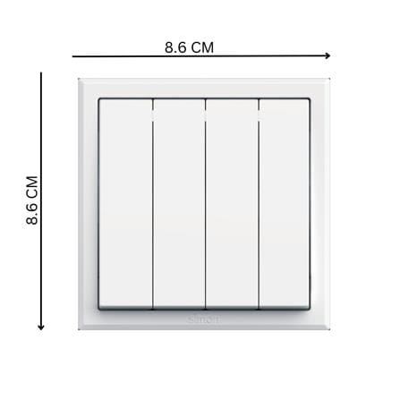 10A 4 GANG 1 WAY SWITCH 301041B WHITE SIMON