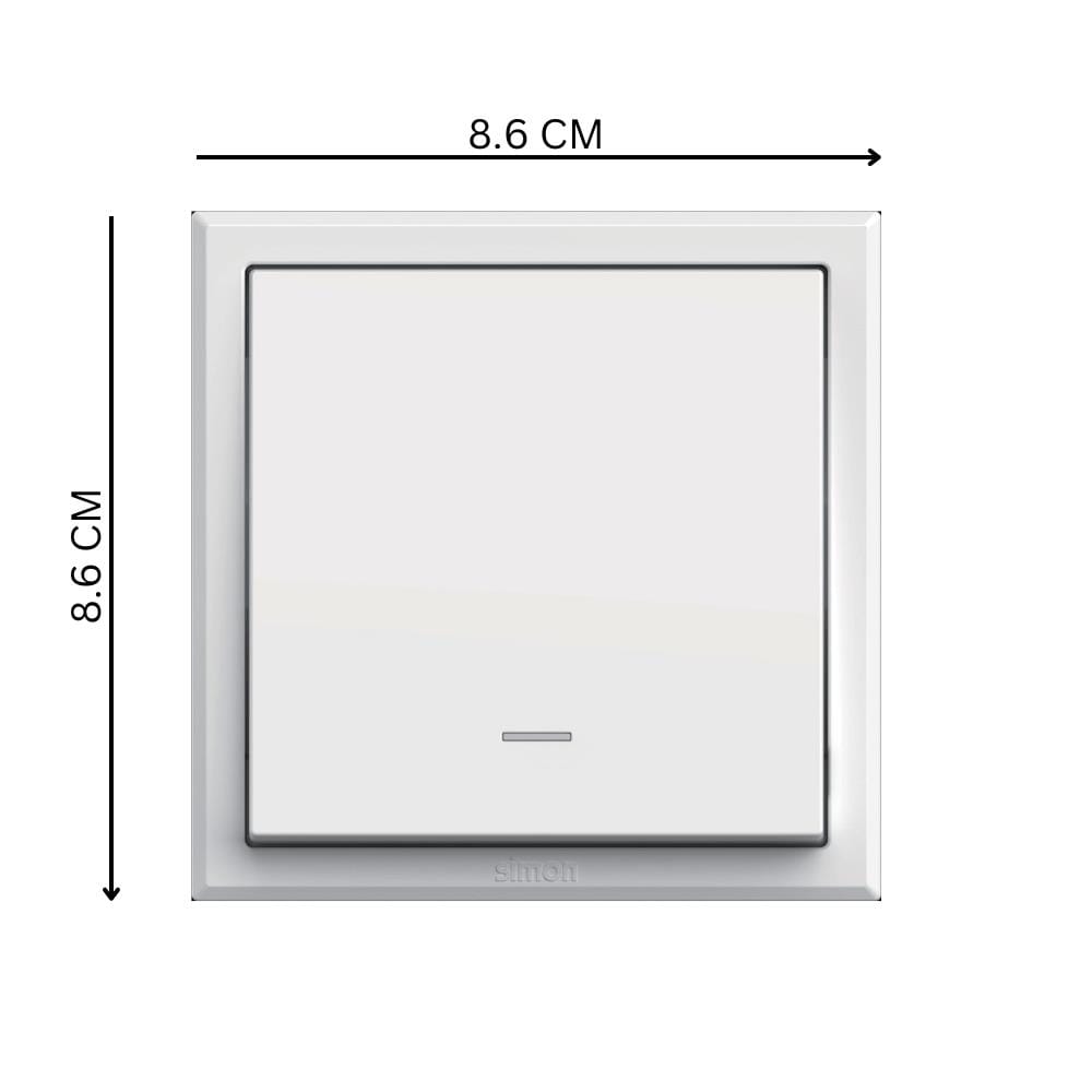 SIMON DOUBLE POLE SWITCH LED 32A 1GANG 1WAY 303223 WHITE