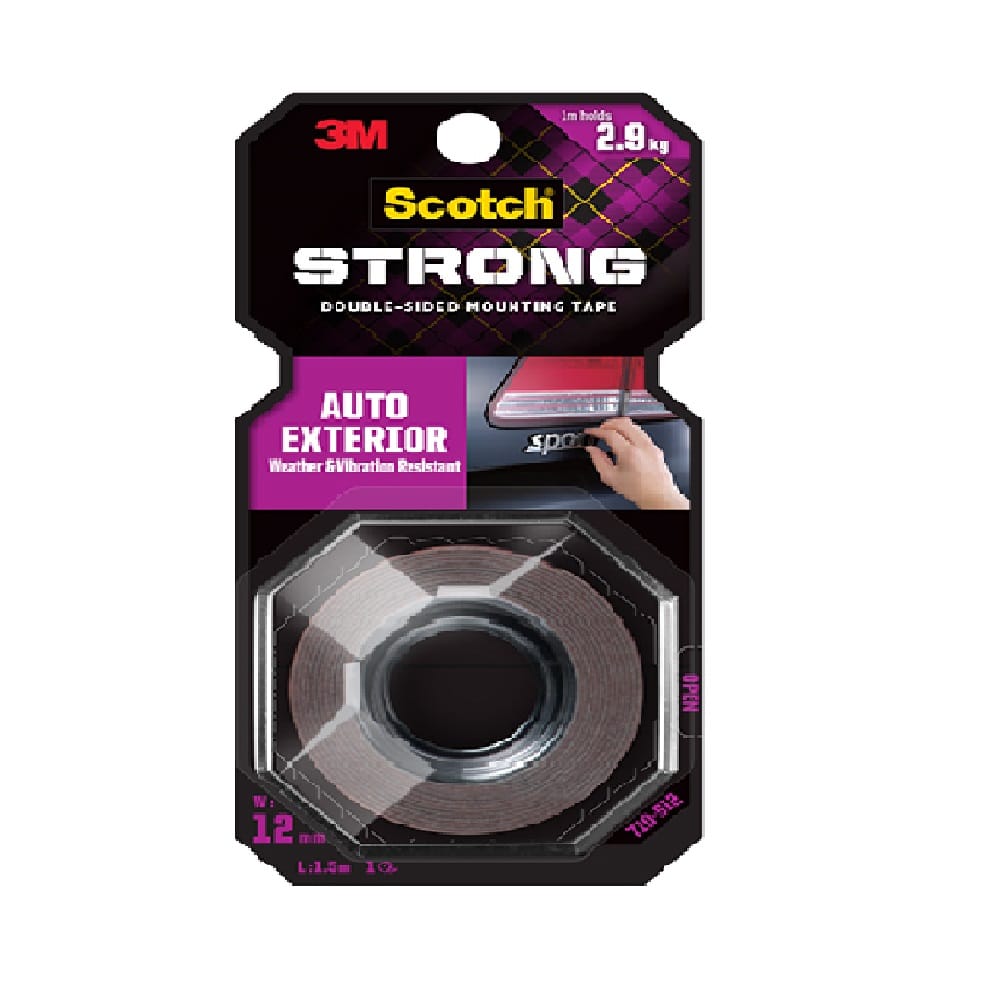 SCOTCH EXTERIOR & AUTO DOUBLR-SIDED MOUNTING TAPE 12MMx1.5M (710-S12)