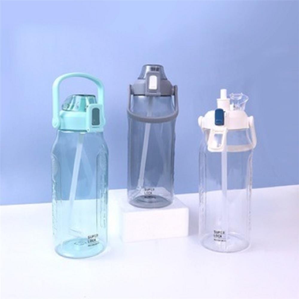 WATER BOTTLE TRITAN SUPE LOCK 2L GREY