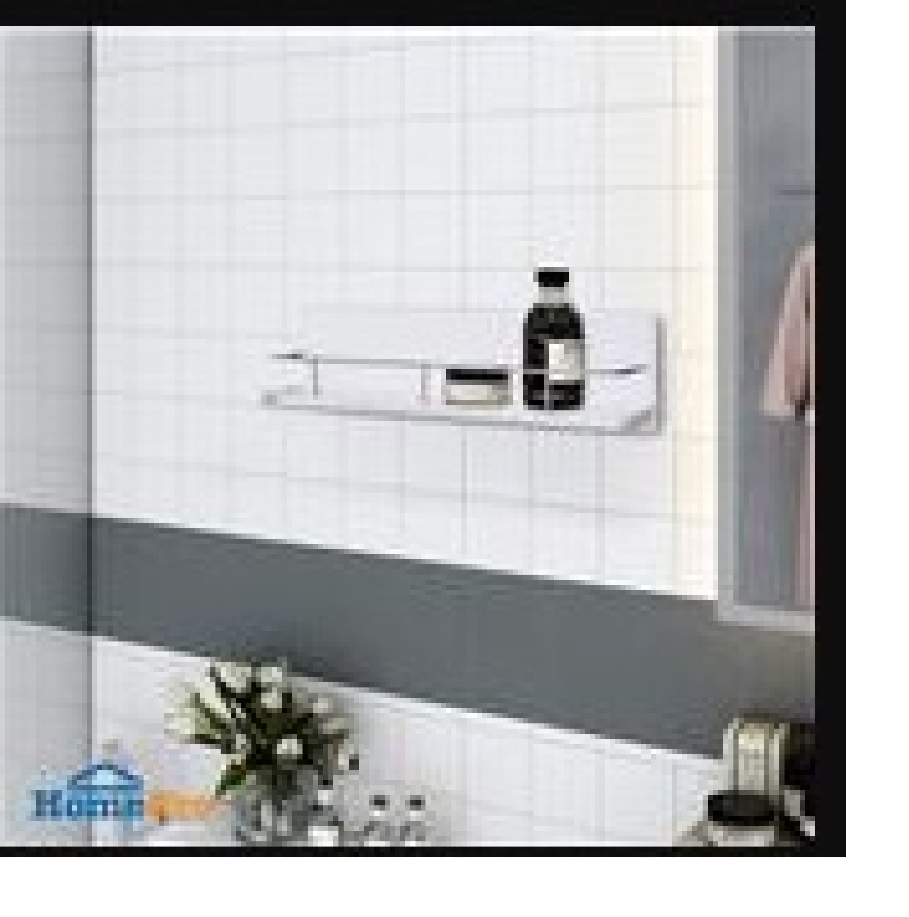 MOYA BATH RACK SHELF 1TIER TK-SHF-002 RUBBERWOOD (H60XW15XD12 CM) CHROME