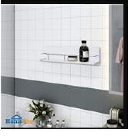 MOYA BATH RACK SHELF 1TIER TK-SHF-002 RUBBERWOOD (H60XW15XD12 CM) CHROME