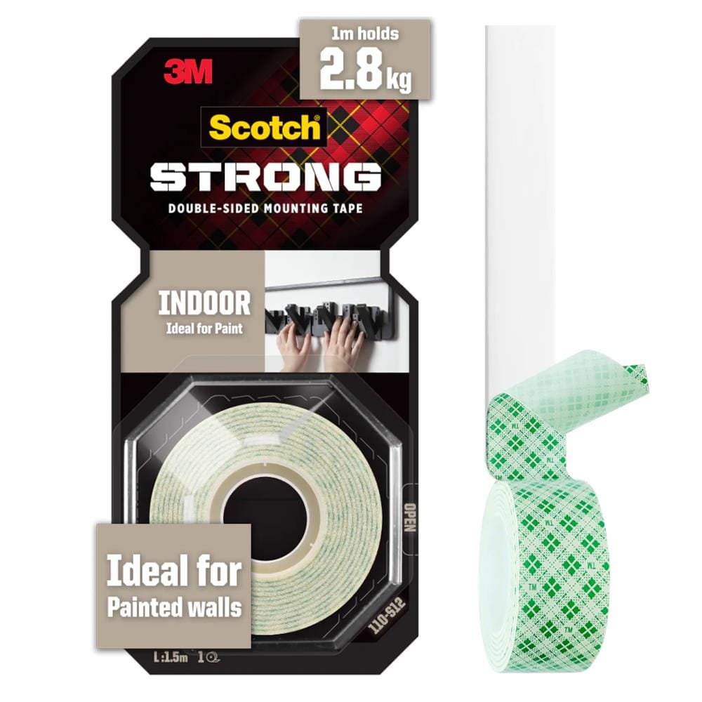 SCOTCH INDOOR DOUBLE-SIDED MOUNTING TAPE 12MMx1.5M (110-S12)