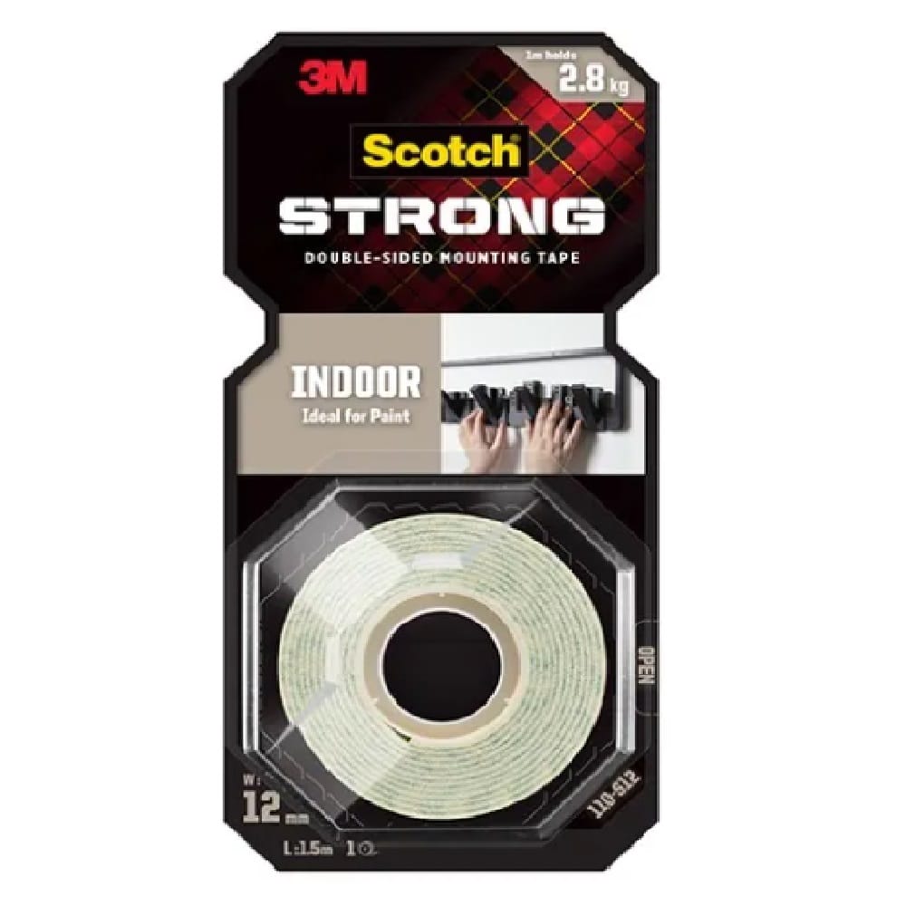 SCOTCH INDOOR DOUBLE-SIDED MOUNTING TAPE 12MMx1.5M (110-S12)
