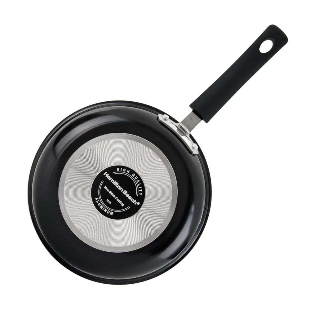 HAMILTON BEACH ELEGANCE BLACK ALUMINUM FRY PAN 10IN (26CM), BLACK NON-STICK COATING