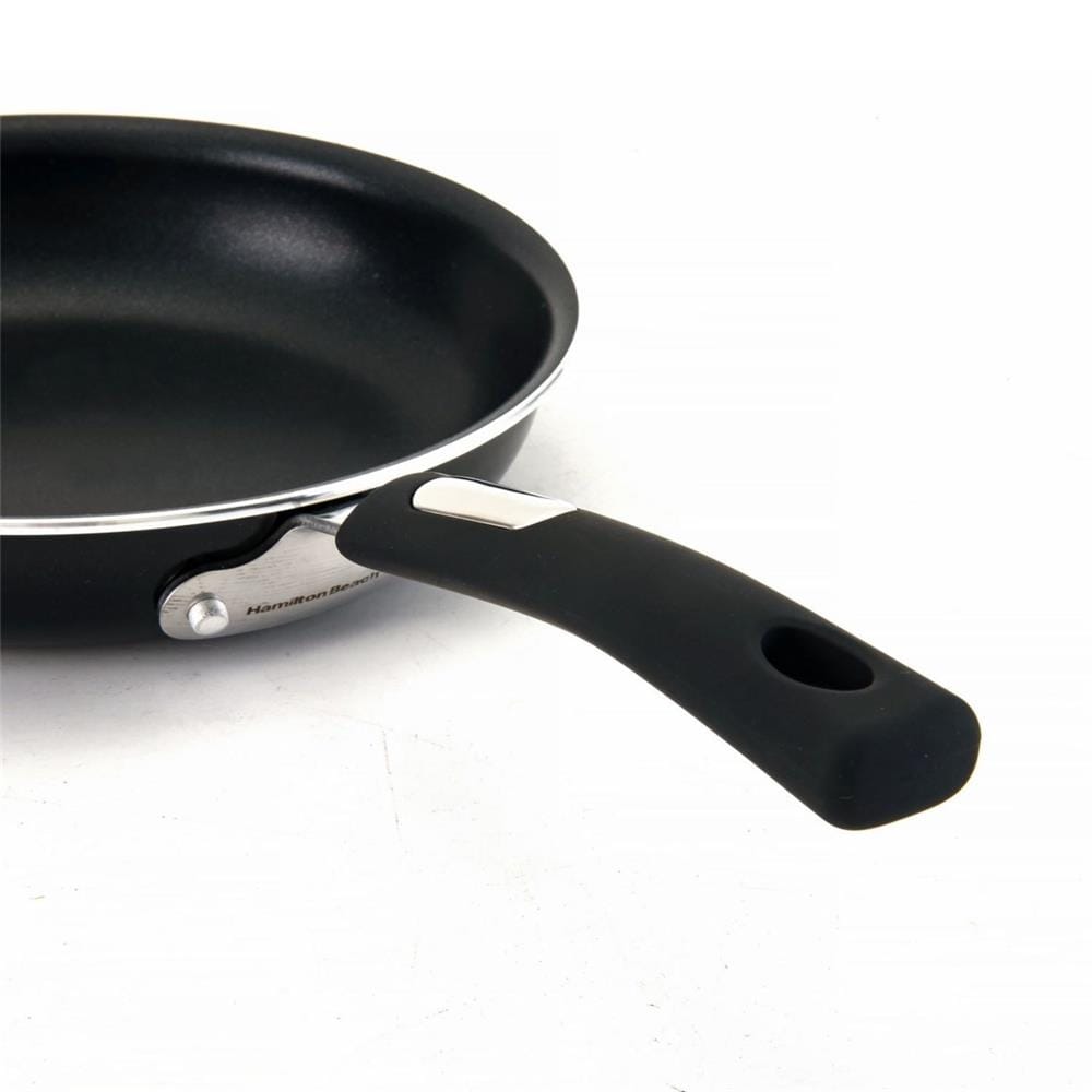 HAMILTON BEACH ELEGANCE BLACK ALUMINUM FRY PAN 10IN (26CM), BLACK NON-STICK COATING