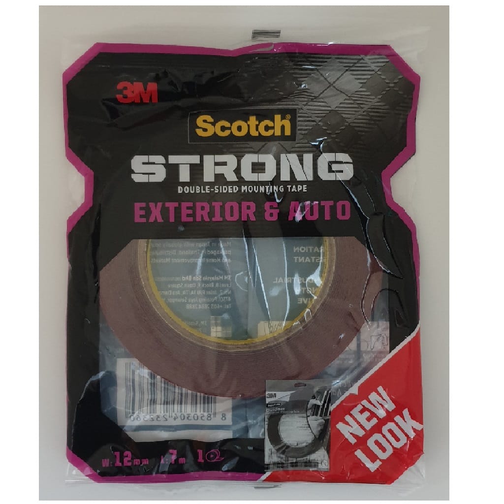SCOTCH EXTERIOR & AUTO DOUBLE-SIDED MOUNTING TAPE 12MMx7M (710-M12)
