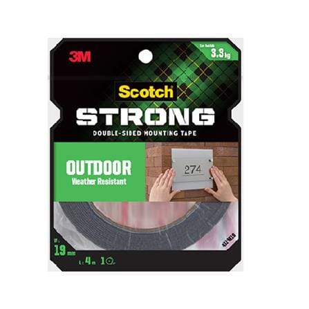 SCOTCH OUTDOOR DOUBLE-SIDED MOUNTING TAPE 19MMx4M (411-M19)