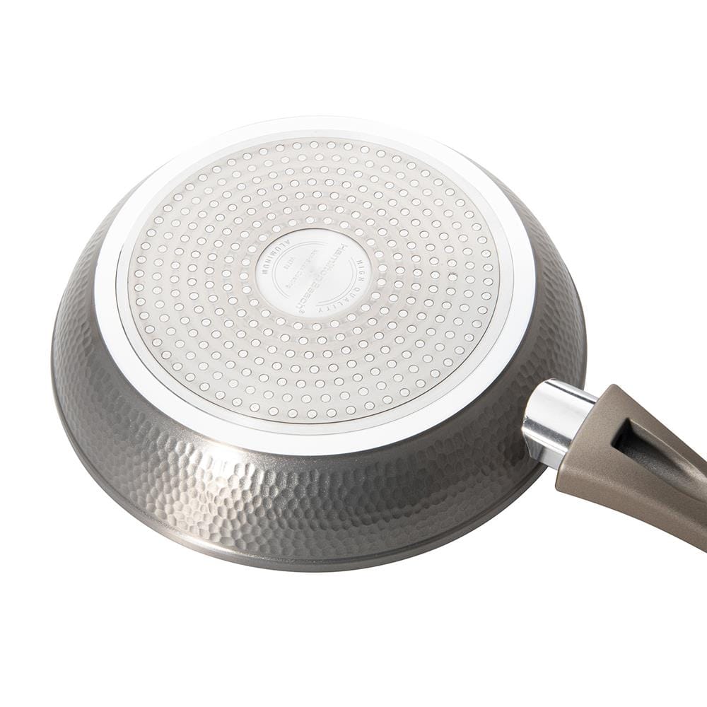 HAMILTON BEACH HAMMERED FORGED ALUMINUM FRY PAN 9.5IN (24CM), NON-STICK COATING
