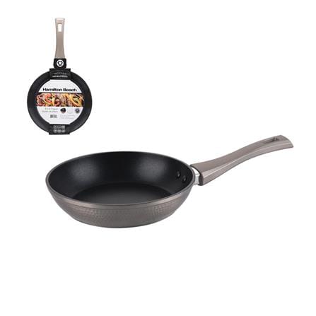 HAMILTON BEACH HAMMERED FORGED ALUMINUM FRY PAN 9.5IN (24CM), NON-STICK COATING