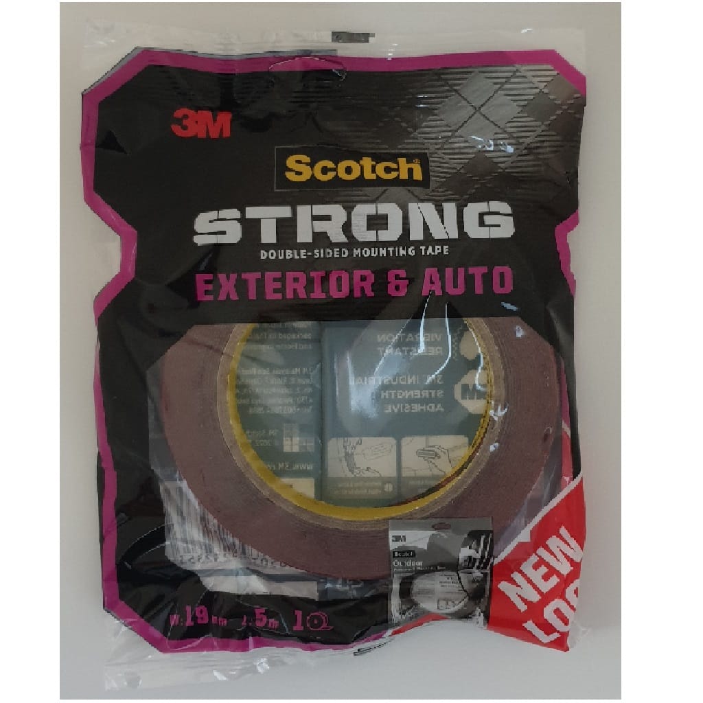 SCOTCH EXTERIOR & AUTO DOUBLE-SIDED MOUNTING TAPE 19MMx5M (710-M19)