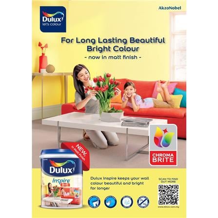 DULUX INSPIRE MATT 5L BASE C INTERIOR PAINT