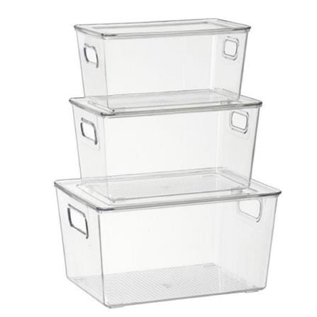 FRIDGE STORAGE WITH LID 21X29.5X15.5CM KECH