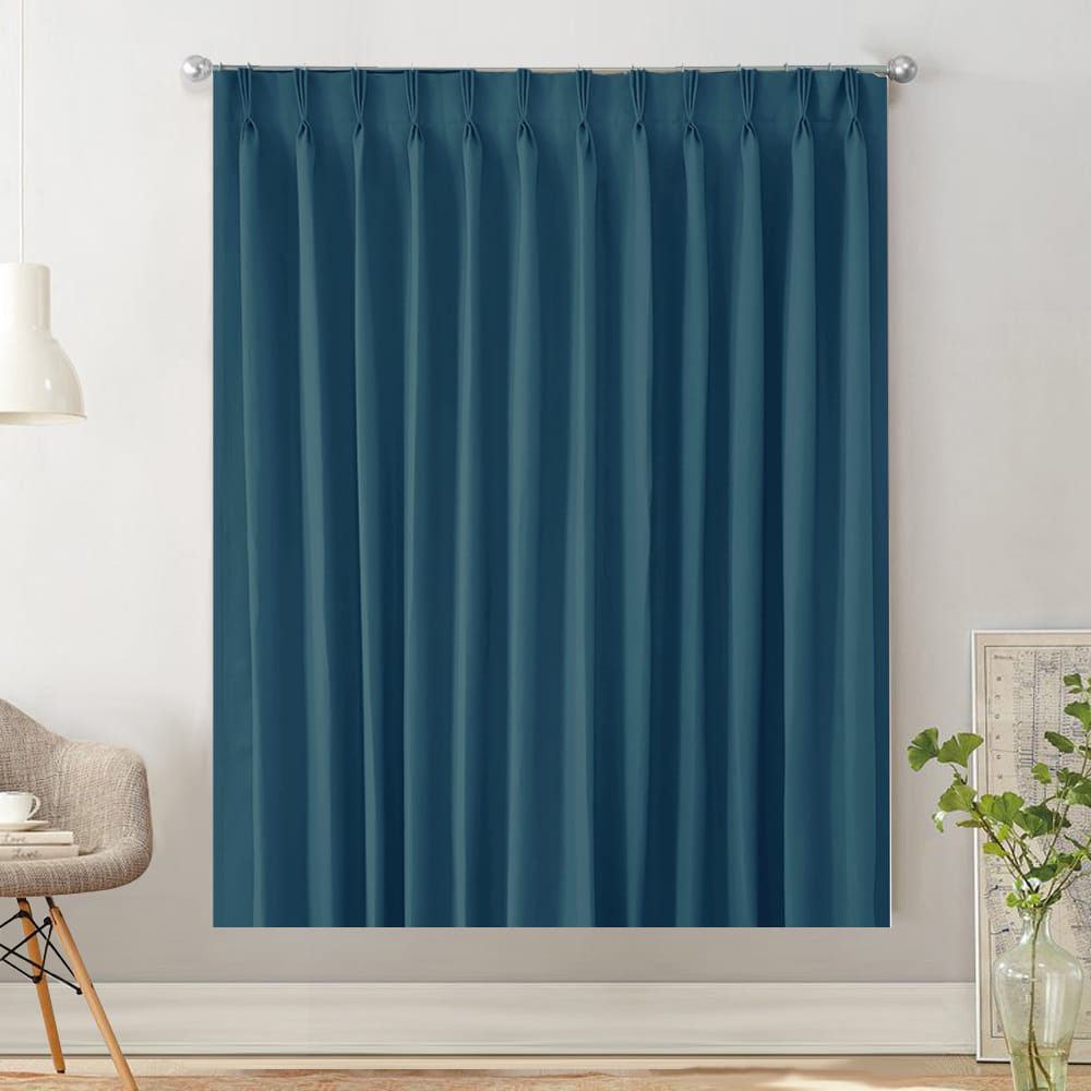 HLS CURTAIN FRENCH PLEAT ZAFA UV 140X180CM BLUE