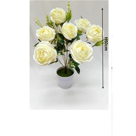 FAH LEAN FLOWER BUSH H35cm ARTIFICIAL FLOWER POT