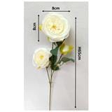 FAH LEAN SPRAY FLOWER CAMELLIA ROSE 2828  65CM ARTIFICIAL FLOWER (STEMS)