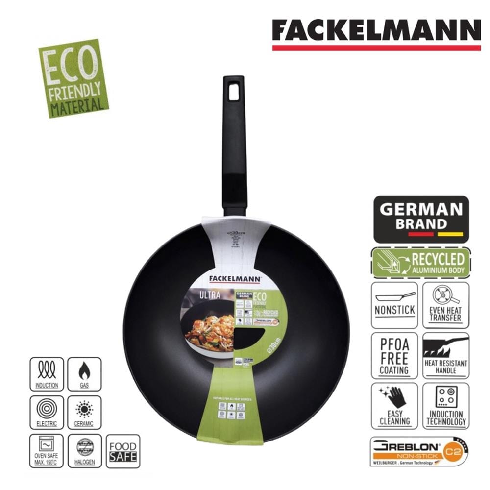 FACKELMANN ULTRA WOKPAN 30CM 90% RECYCLED ALUMINIUM 5853581