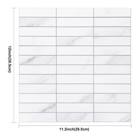TARA PEEL&STICK ALUMINUM STICKER 30X28.5 MARBLE WHITE 2S