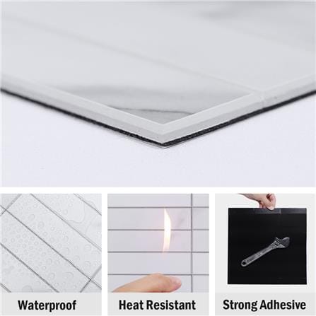 TARA PEEL&STICK ALUMINUM STICKER 30X28.5 MARBLE WHITE 2S