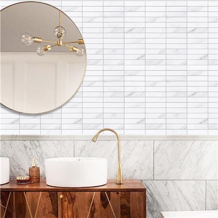 TARA PEEL&STICK ALUMINUM STICKER 30X28.5 MARBLE WHITE 2S