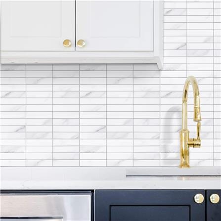 TARA PEEL&STICK ALUMINUM STICKER 30X28.5 MARBLE WHITE 2S