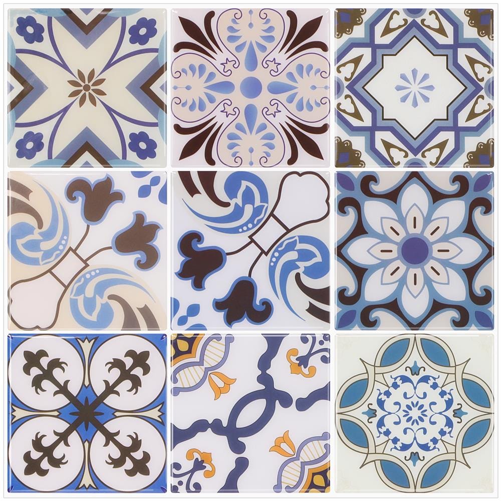 TARA PEEL&STICK VINYL STICKER 30X30 2S BLUE MOROCCO