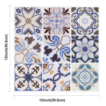 TARA PEEL&STICK VINYL STICKER 30X30 2S BLUE MOROCCO