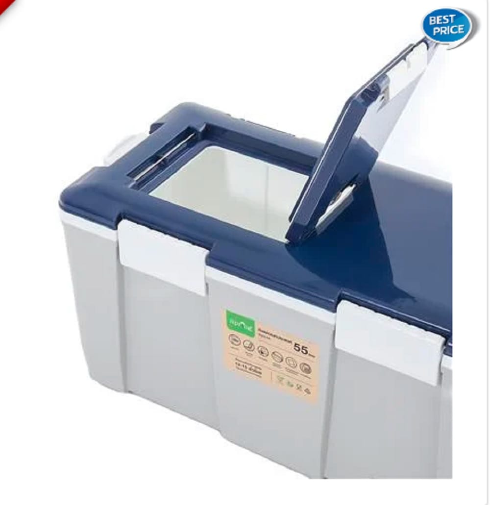 SPRING COOLER WITH WHEEL 55L AG550 GREY BLUE