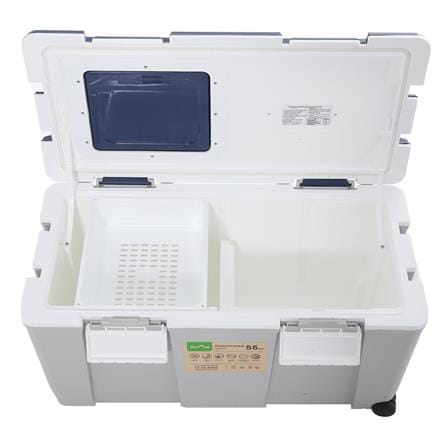 SPRING COOLER WITH WHEEL 55L AG550 GREY BLUE