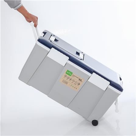 SPRING COOLER WITH WHEEL 55L AG550 GREY BLUE
