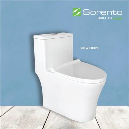 SORENTO 1P TOILET SRTWC8329-RL-S 3/6L WHITE (H70.30XW41XD73 CM)