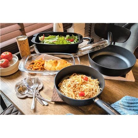 CS MUNSTER WOK PAN 28CM WITH FROSTED COATING CSWOK24982