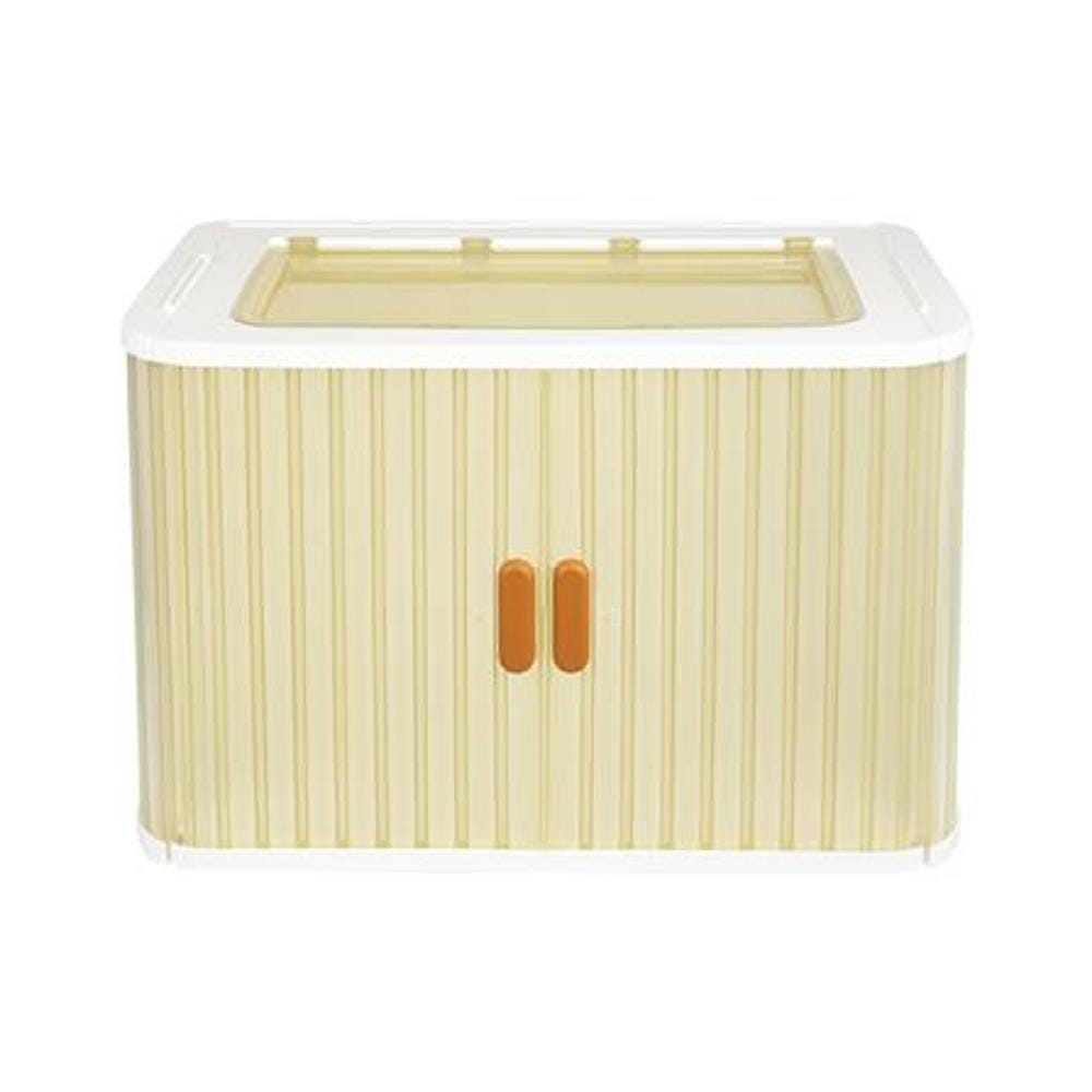 STORAGE BOX WITH SLIDING DOOR STACKO MEET 60X37X40CM WHITE/BROWN