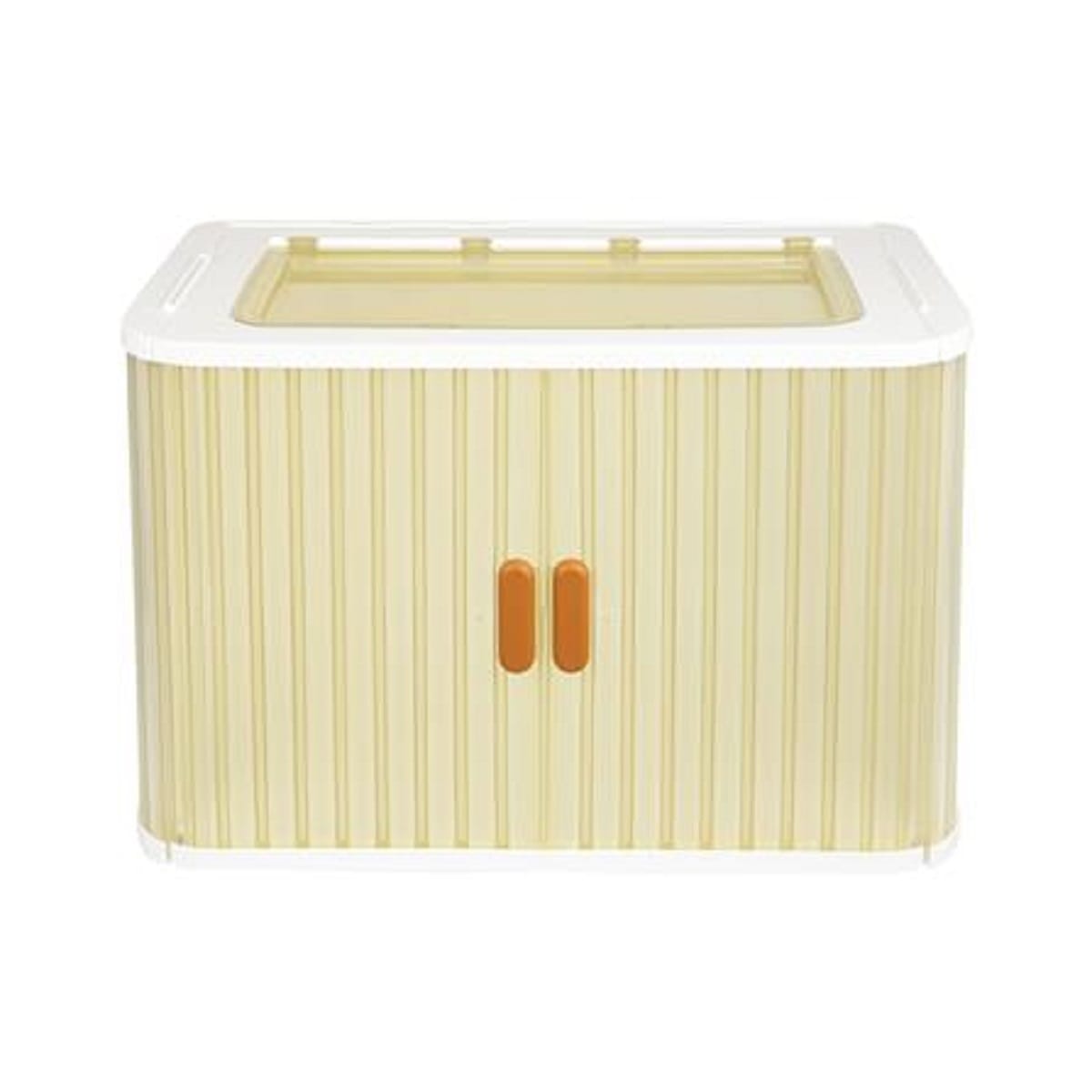 STORAGE BOX WITH SLIDING DOOR STACKO MEET 60X37X40CM WHITE/BROWN