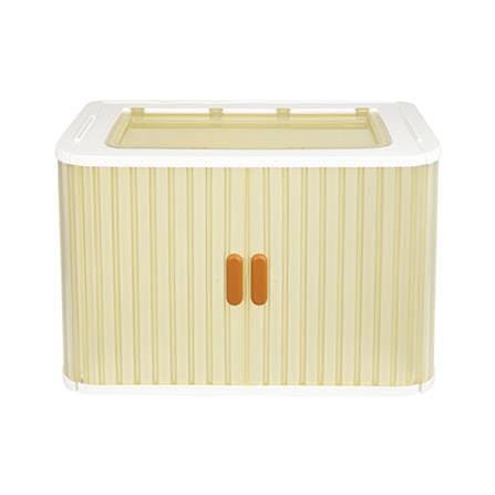 STORAGE BOX WITH SLIDING DOOR STACKO MEET 60X37X40CM WHITE/BROWN