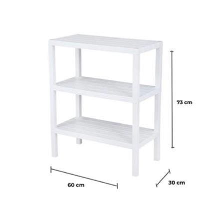 3-TIER SHELVING UNIT STACKO BRICK 30X60X73CM WHITE