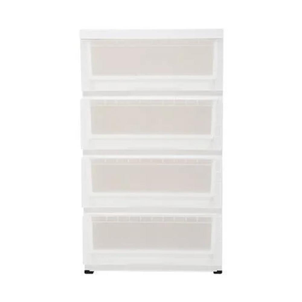 4 DRAWER WITH WHEELS MONO 43X43X76CM WHITE