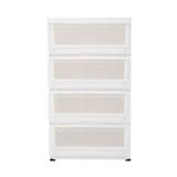 4 DRAWER WITH WHEELS MONO 43X43X76CM WHITE
