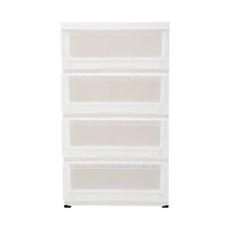 4 DRAWER WITH WHEELS MONO 43X43X76CM WHITE